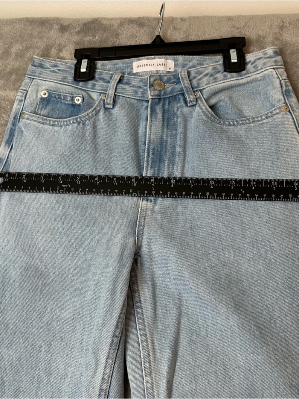 Assembly Label Jeans Straight Relaxed Fit Blue Denim Jeans Women’s Size 8 - Picture 11 of 16